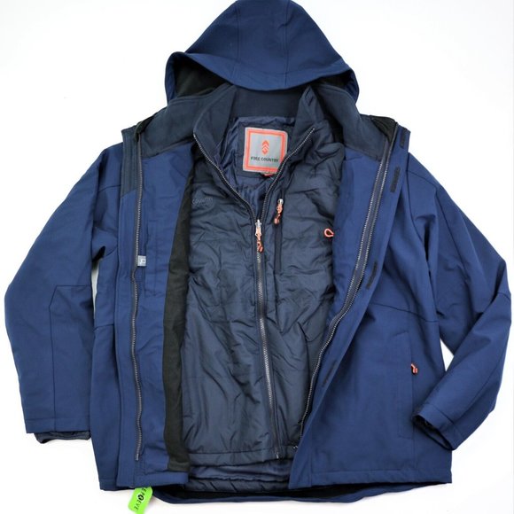 Free Country Systems Hooded Jacket Insulated 3-in-1 Men's Size XL New